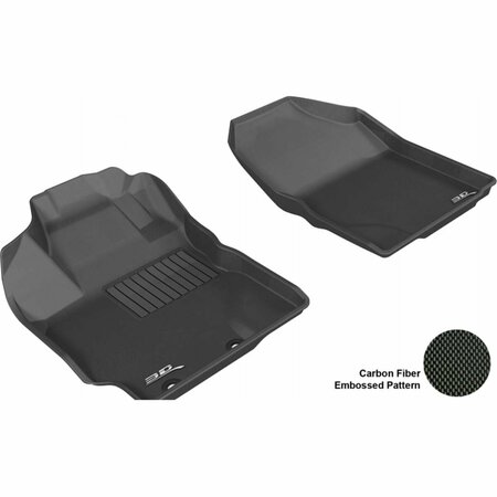 3D MAXPIDER TOYOTA YARIS 2012-2014 HB/ SCION XD 2013 KAGU BLACK R1 POST Floor Mat L1TY10811509